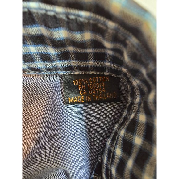 Ben Sherman Mens Black & White Checkered Button-Up Shirt 100% Cotton Size S - Picture 4 of 14